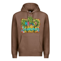 Chestnut hello summer pineapple Premium Hoodie - BarkalooDesign