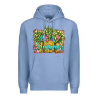 Colony Blue hello summer pineapple Premium Hoodie - BarkalooDesign