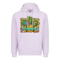 Lilac hello summer pineapple Premium Hoodie - BarkalooDesign