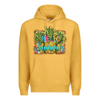 Mustard hello summer pineapple Premium Hoodie - BarkalooDesign