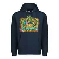 Navy hello summer pineapple Premium Hoodie - BarkalooDesign