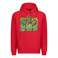 Red hello summer pineapple Premium Hoodie - BarkalooDesign