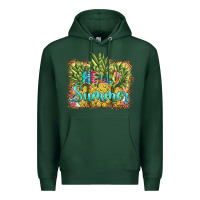Sports Green hello summer pineapple Premium Hoodie - BarkalooDesign