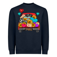 Navy western truck with heart Heavyweight Sweatshirt - HRA Design Shop