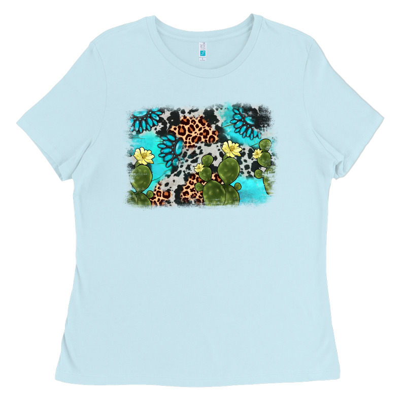 Cactus Gemstone Background Ladies Tee by AdoDesignShop | Teevron