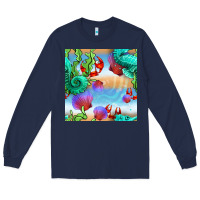 Navy seahorse and beach Long Sleeve Tee - BundleAndBundleShop