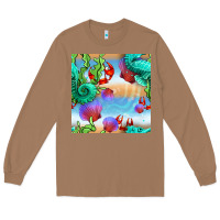 Toasted Coconut seahorse and beach Long Sleeve Tee - BundleAndBundleShop