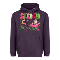 Plum sleigh all day Heavyweight Hoodie - MaliasSmallBusiness