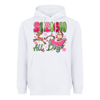 White sleigh all day Heavyweight Hoodie - MaliasSmallBusiness