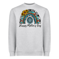 Heather Grey happy mother's day rainbow Heavyweight Sweatshirt - CowhideDigitalArt