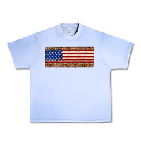 Grape Ice usa flag leopard Urban Heavy Tee - JahusDesignShop