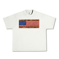 Pistachio usa flag leopard Urban Heavy Tee - JahusDesignShop