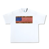 White usa flag leopard Urban Heavy Tee - JahusDesignShop