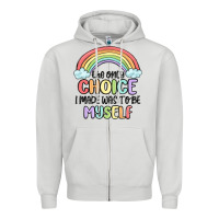 Dove Grey gay pride Zipper Hoodie - MaliasSmallBusiness