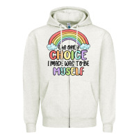 Oatmeal Heather gay pride Zipper Hoodie - MaliasSmallBusiness