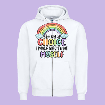 Gay Pride Zipper Hoodie Designed By Maliassmallbusiness