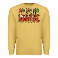 Antique Gold Ho ho ho Reindeer Premium Sweatshirt - NancyCooperArtShop
