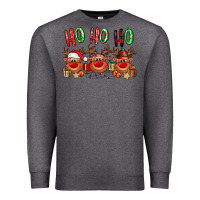 Charcoal Heather Ho ho ho Reindeer Premium Sweatshirt - NancyCooperArtShop