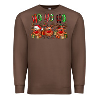 Chestnut Ho ho ho Reindeer Premium Sweatshirt - NancyCooperArtShop