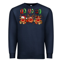 Navy Ho ho ho Reindeer Premium Sweatshirt - NancyCooperArtShop