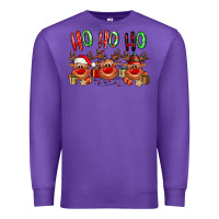Purple Ho ho ho Reindeer Premium Sweatshirt - NancyCooperArtShop