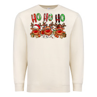 Sandshell Ho ho ho Reindeer Premium Sweatshirt - NancyCooperArtShop