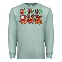 Seafoam Ho ho ho Reindeer Premium Sweatshirt - NancyCooperArtShop