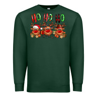 Sports Green Ho ho ho Reindeer Premium Sweatshirt - NancyCooperArtShop