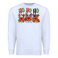 White Ho ho ho Reindeer Premium Sweatshirt - NancyCooperArtShop