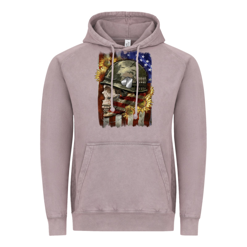 Army Skull 4th Of July Vintage Hoodie by CowGirlArtShop | Teevron