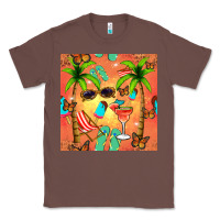 Chestnut summer slipper and cocktail seamless pattern Classic Tee - BundleAndBundleShop