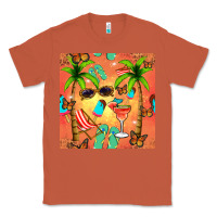 Copper summer slipper and cocktail seamless pattern Classic Tee - BundleAndBundleShop