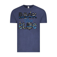 Vintage Denim back the blue1 Vintage Tee - CowhideDigitalArt