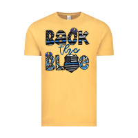 Vintage Mustard back the blue1 Vintage Tee - CowhideDigitalArt