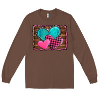 Chestnut valentine's day hearts turquoise heart Long Sleeve Tee - AdoDesignShop