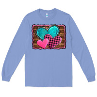 Colony Blue valentine's day hearts turquoise heart Long Sleeve Tee - AdoDesignShop