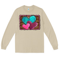 Mushroom valentine's day hearts turquoise heart Long Sleeve Tee - AdoDesignShop