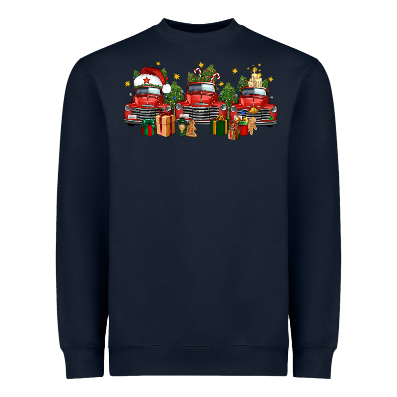 Christmas Trucks Heavyweight Sweatshirt by FaDigitalArtStudio | Teevron
