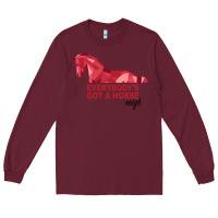 Burgundy Everybody's Got A Horse Neigh Long Sleeve Tee - Bettercallsaul
