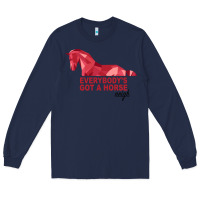 Navy Everybody's Got A Horse Neigh Long Sleeve Tee - Bettercallsaul