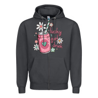 Smoke lucky girl drink Zipper Hoodie - MaliasSmallBusiness