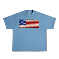 Pebble Blue usa flag Urban Heavy Tee - JahusDesignShop