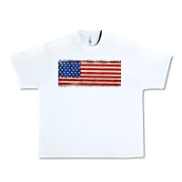 White usa flag Urban Heavy Tee - JahusDesignShop