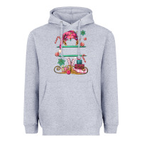Heather Grey pink elf costom name and preview Heavyweight Hoodie - MaliasSmallBusiness