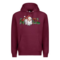 Burgundy noel santa claus Premium Hoodie - Jasminsmagicworld