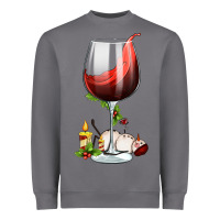 Storm christmas wine glass Heavyweight Sweatshirt - FaDigitalArtStudio