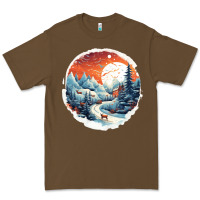 Cacao deer snow house design Premium Tee - Unal Design