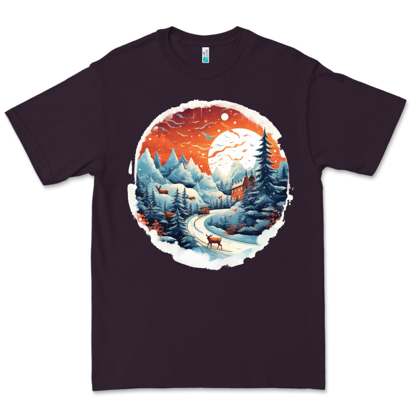 Deer Snow House Design Premium Tee by Unal Design | Teevron