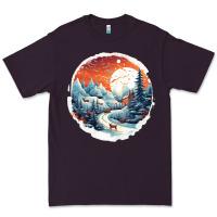 Plum deer snow house design Premium Tee - Unal Design