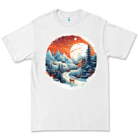 White deer snow house design Premium Tee - Unal Design